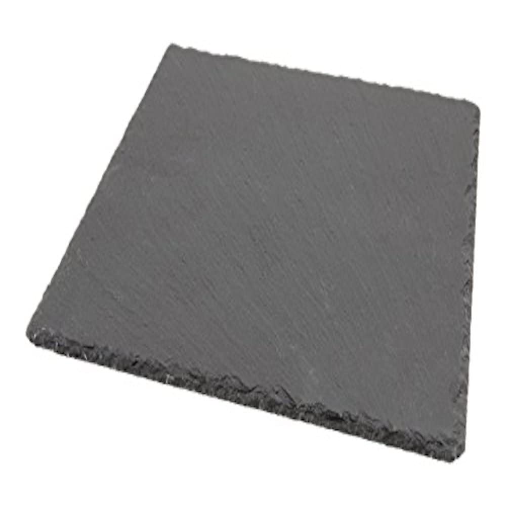 Genware NEV-SLTN-2828 Natural Edge Slate Platter, 28 cm x 28 cm