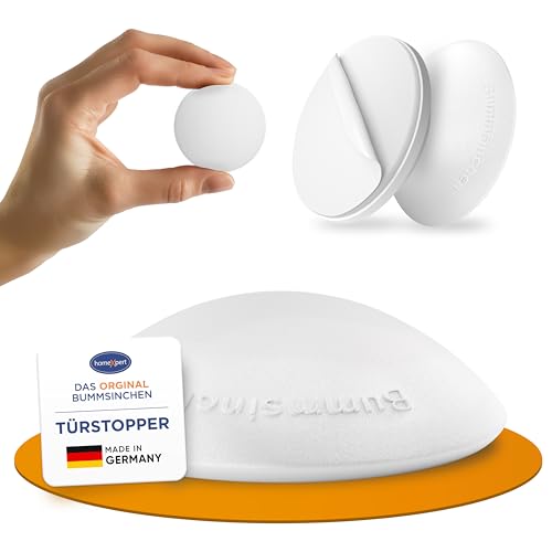 Bummsinchen Türstopper Wand Weiß selbstklebend [10 Stück] - Ø 40 mm - kleiner Wandpuffer für Wandschutz - Türpuffer Wand für Türanschlag Türgriffschutz Türklinken Stopper