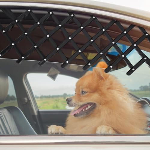 POPETPOP Hundegitter AutoFür Autofenster Mit Lüftungsgitter Sicherer Hunde Fensterschutz Für Sichere Auto Reisen Und Frische Luft