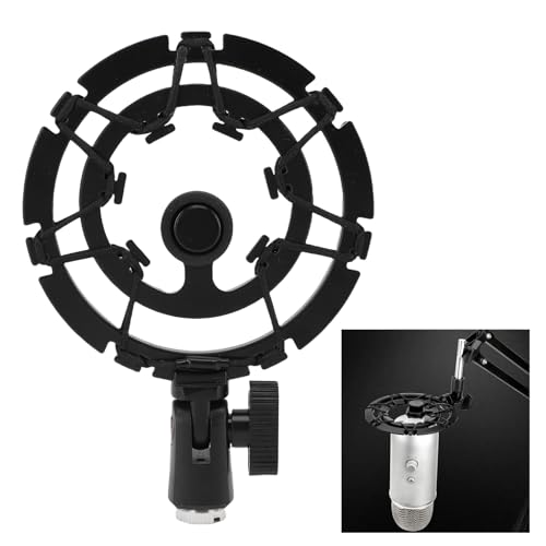Microphone Shock Mount for Blue Microphone, Aluminum Alloy Anti Vibration Shockmount Replacement, Mic Clip Holder Mount Vibration Reduction Bracket