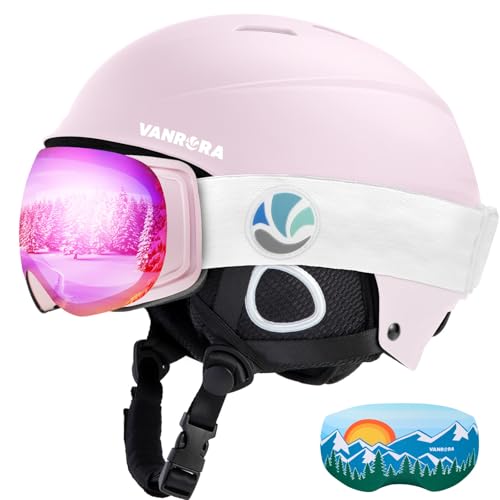 VANRORA Ski Helmet and Goggles Set, Snowboard Helmet for Men Women & Adults
