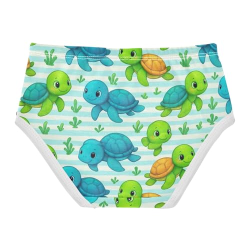 Joisal Cotton Girls Underwear Toddler Cute Cartoon Green Blue Turtles Panties Little Girl Pattern Underpants Briefs 2t2
