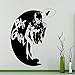 wopiaol Bat Girl Wall Decal s Superhero Cool Style Vinyl Window Stickers Girls Bedroom Playroom Home Decor Wallpaper