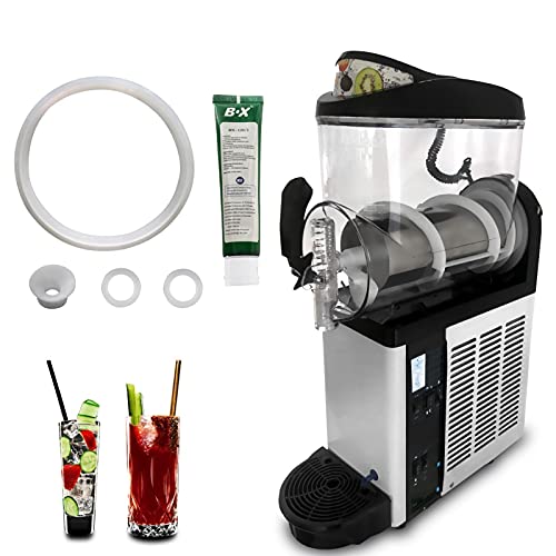 Ai CAR FUN Commercial Frozen Drink Machine, 110V 1000W 12L Tank Margarita Maker, Stainless Steel Fast Cooling 360 ℃ Agitator Slush Machine, with Touch Switch for Smoothies, Milkshakes, Cocktails