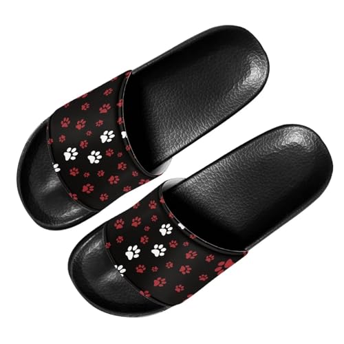 Forchrinse Black Cat Music Note Womens Causal Slide Sandals,Soft Non Slip Open Toe Slippers Flip Flop EVA Flat Sandals