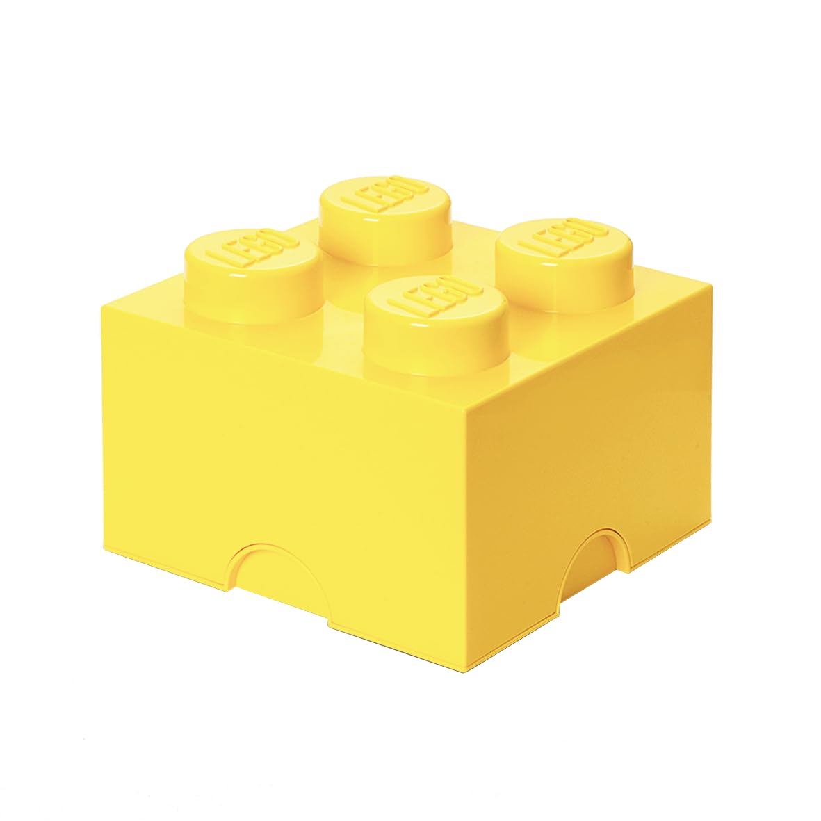 Lego Storage Brick 4 Knobs Giallo Freddo - Scatola Portaoggetti Impilabile 5,6 L – Contenitore In Plastica Con Coperchio, Organizer Per Scrivania E Giocattoli-image