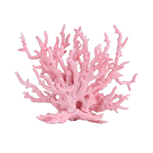 Image of Aquarium Decorations Resin Reef Tank Decor Accessories Fake Coral Fish Tank Ornaments (Pink)