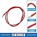 A ABSOPRO 6 AWG Battery Cable Stronger 152cm 5FT 6 AWG Gauge Car Battery Inverter Cable with 5/16 Inch Lugs Pure Copper Red