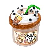 Tototang Slimes - DIY BUBBLE TEA themed slime (7oz)- Thick and Glossy Textured Slime - Handmade Slimes-Squeeze toys