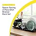 Space-Saving 3-Piece Dish Drainer Rack Set with Cutlery Holder - Maximize Countertop Space, Black