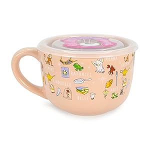 Disney Princess Ceramic Soup Mug with Vented Lid | Holds 24 Ounces