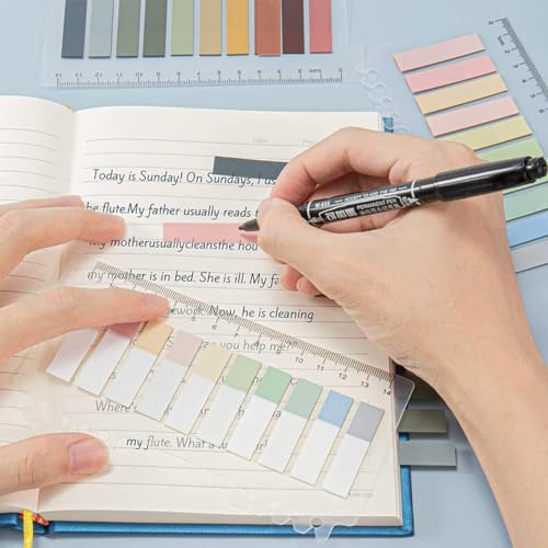 Image of Sticky Tabs for Notebooks - 400 Pcs Sticky Index Tabs, PET Page Markers for Books & Files - Colorful Annotation Sticky Flags for Office & Study (Pack of 2, Multicolor)