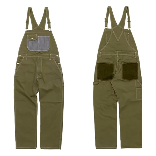 Salopette en jean pour homme WOLONG - Coupe décontractée EN8 en taille M