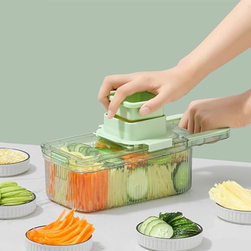Cortadora multifuncional de verduras con cesta para cocina miniatura 2