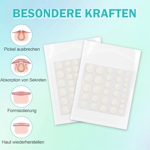 Pimple Patches Pickel Patch Pickel Pflaster Mit Teebaumöl Und Salicylsäure Anti Pickel Patches Unsichtbarer Und Wasserdicht Absorptions Akne Patches(264 Stück)