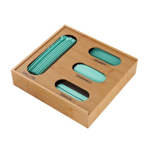 Manolyee Organisateur De Sachets Sandwich | Porte 4 En 1 - Organisateur de Rangement pour Tiroir de Cuisine,Pour Cuisine Sacs Grande Et Petite Capacité Snacks...