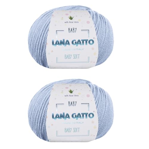 Lana Gatto Gomitoli Merino Baby Soft 100g Azzurro