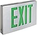 Morris Products 73360 Cast Aluminum LED Exit Sign, Green Letter Color, Brushed Aluminum Face Color, Brushed Aluminum Housing Finish