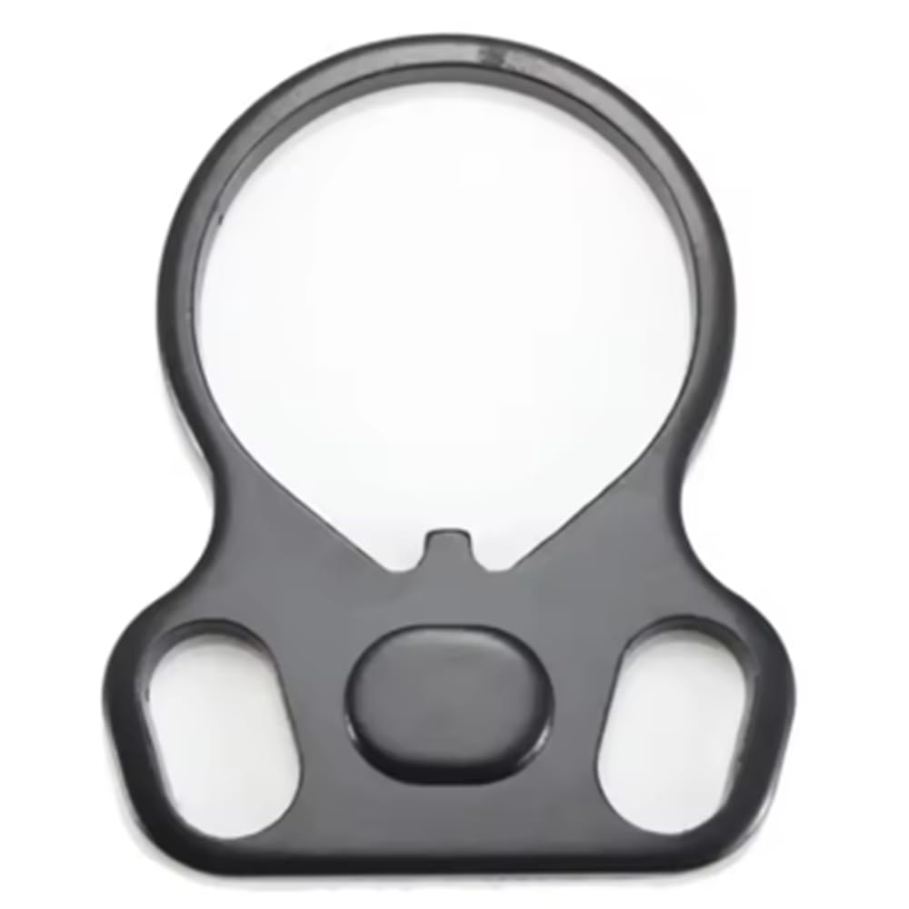 2PCS Sangle à Boucle Tactique Swivel GBB Tube Tampon d’Origine Plaque d’extrémité Ambi Double Sangle Sangle Rail Sling Mount pour AR-15 M4 (Noir)