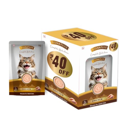 Image of Grain Zero Adult Cat Wet Mousse 80g Pack of 5, (400g) | Chicken | Rich in Protein | Promotes Hydration & Easy to Digest | No Artificial Flavours | Packed with Essential Vitamins & Antioxidants
