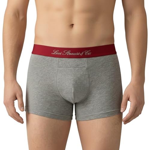 Image of Levi's Cotton Elite Trunk | Premium Men's Trunk Underwear | 4-Way Stretch | Outer Elastic Waistband | H-Pocket | Style 072 | Pack of 1