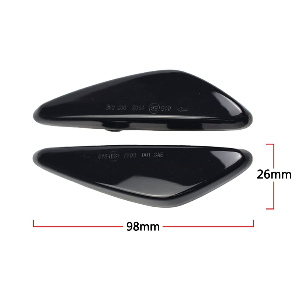 Intermitentes AutomóViles 2 Uds Luces LED Dinámicas De Señal De Giro De Coche Luces De Posición Lateral De Coche Para Fiat 124 Para Spider 2017-2020 Giro Intermitentes ( Color : Dynamic Crystal )