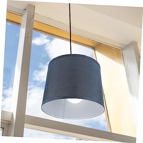 Image of Natural Linen Drum Lamp Shade Wear Table Lamp Shade Frame Fitter Ceiling Floor Bedside Lamps
