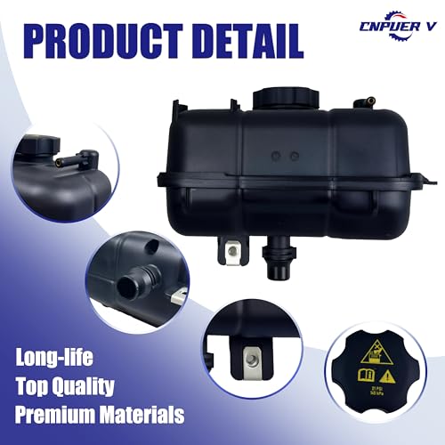 CNPUERV Coolant Reservoir Tank with Cap for Jeep Wrangler JL 2018-2025 2.0L L4, Coolant Overflow Recovery Bottle, Replace 68364312AA 68364312AB 68364312AC CH3014194 by CNPUERV - Used condition - Image 3