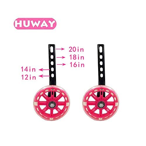 image for HUWAY training wheels flash mute wheel bicycle stabiliser mounted Kit 
