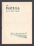 Emlyn Williams as 'CHARLES DICKENS' Bijou Theatre 1953 Broadway Playbill