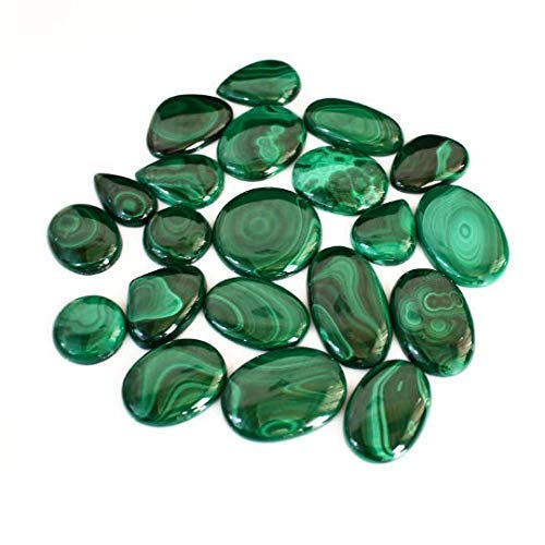 Gempires Malachite Cabochon Lot, Loose Natural Gemstone Cabochon Lot, Assorted Malachite Cabochon, Wholesale Supply For Jewelry Making #TOP1