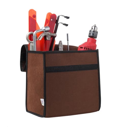 Image of JVCV Car Trunk Boot Organizer, Car Storage and Organizer Anti Slip Car Accessories Organizer for Car, Suv, Sedan, Truck, Minivan Anti Slip Bottom (Small - Brown)