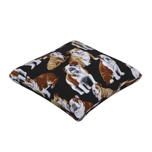 Housses de coussin bouledogue anglais pour canapé (lot de 2)