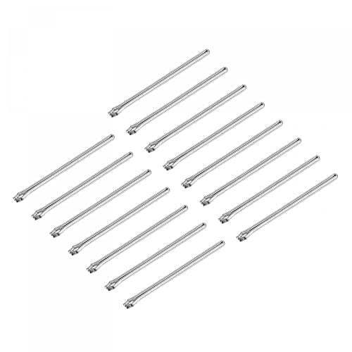 uxcell 15 Pcs 22mm Watch Link Cotter Pin Assortment, Stainless Steel 1mm Dia. Watch Strap Bars Split Pin for Watchband Repair, Silver Tone