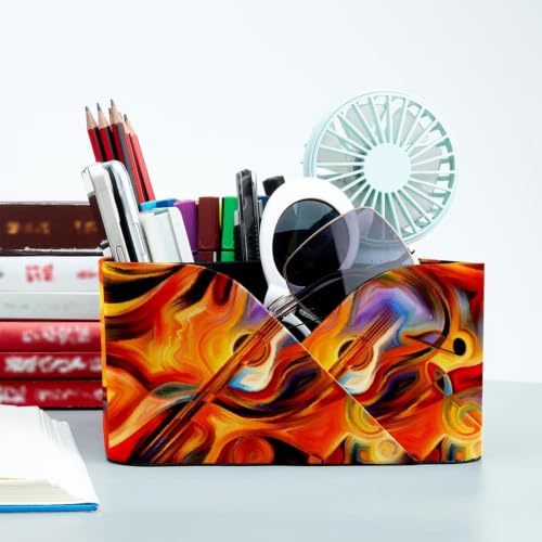 Pot à crayons pour bureau et coiffeuse motif notes de musique