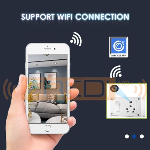 Image of FREDI HD PLUS WiFi Security Camera, 1080P, Switch Socket Camera 023 | Home & Office, Indoor Camera, Live View on Mobile & PC, Loop Recording, 32GB Micro SD Card Support