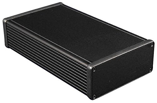 Boîtier rack en aluminium noir 52x120x220 mm à excellente dissipation thermique