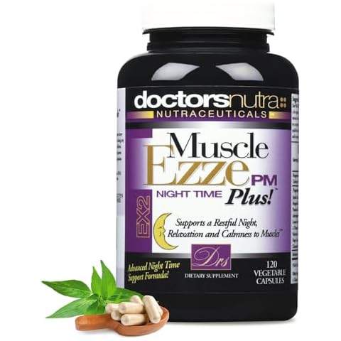 Doctors Nutra Muscle Ezze PM Plus - 3,000mg - Relaxant with Magnesium Glycinate - Gluten Free – 120 Capsules Cover