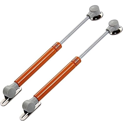 Pneumatic-Hydraulic Props, 2 Pcs Gas Piston Hinge,Hydraulic Shock Absorbers,Cabinet Support,Heavy Lid Stay,Pneumatic and with Telescopic Rods(Orange,20N)