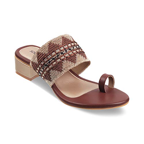 Image of SOLE HEAD Brown Women Sandal