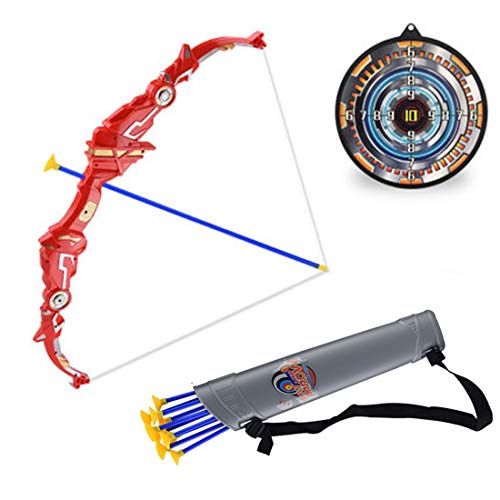 Mecotecn 18Pcs Arco y Flechas Niños, Tiro con Arco Kit con 15 Flechas, Arco, 1 Carcaj y 1 Objetivo, Niño 6-12 Años
