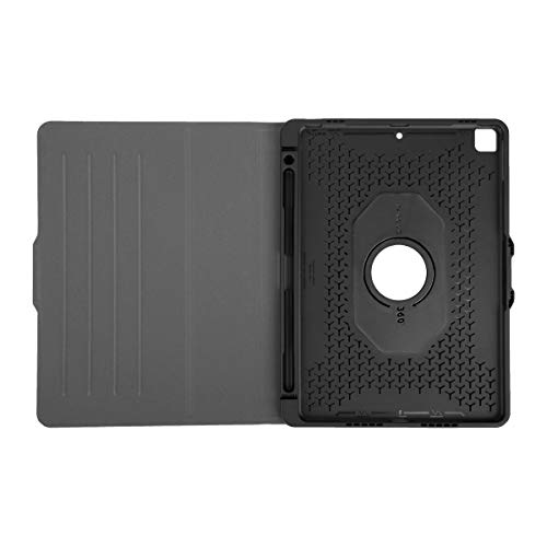 Image of Targus VersaVu Apple iPad (8th and 7th gen) 10.2-inch, iPad Air 10.5-inch, and iPad Pro 10.5-inch, Slim Lightweight Smart Shell Stand, Shock Proof, Audio Boost, Secure Closure, Black (THZ863GL)