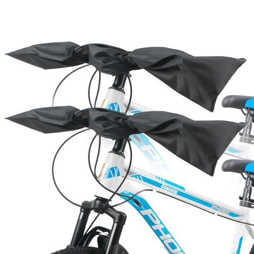Handlebar Protective Cover Ebike Waterproof，Suuwwn 2PCS Bike Handle Bar and Saddle Cover Bundle Handlebar Protection for E-Bike Transport Protection