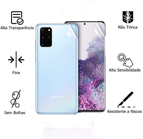 Película de Nano Gel Flexível FRENTE E VERSO Samsung Galaxy S20+ e S20 Plus 5G - Proteção Que Adere