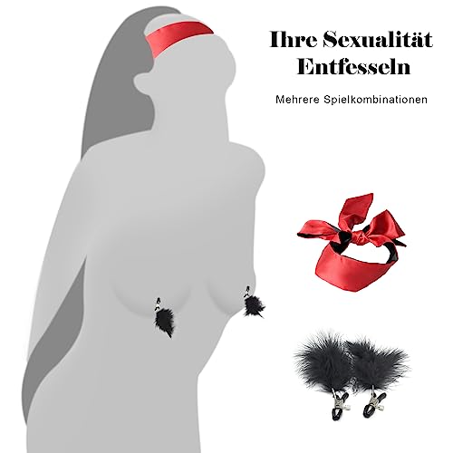 BDSMYOU Sex Bettlaken Bettwäsche Wasserdicht Sexlaken 200 X 130 cm,Fesseln Sex Set,Lack Bettlaken & Augenbinde Sex Bett & Federkitzler,Sexspielzeug für Paare Extrem Sex Feuchte Sex Spiele im Bett