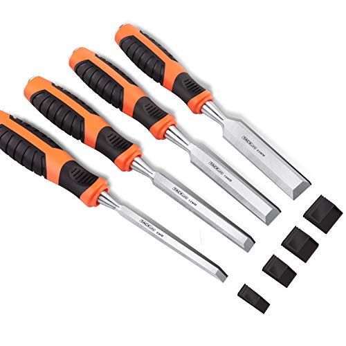 Holzmeißel Set, Tacklife, Stechbeitel Set für Holz, Kohlenstoffstahl, bestehend aus 6 mm, 12 mm, 19 mm & 25mm, Griff aus Polypropylen, Geeignet für Holzbearbeitung, Hobeln, Schnitzen-HWC5A - 7