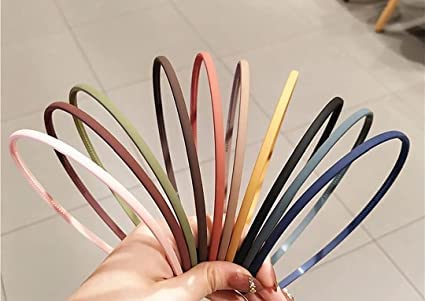 12 Pcs Fashion Plastic Elastic Hair Bands Wavy Hair Comb Black Brown Headband Teeth Comb Shine Hairband Hoop Matte Hairbands Hair Accessory For Girls, Women-image-27