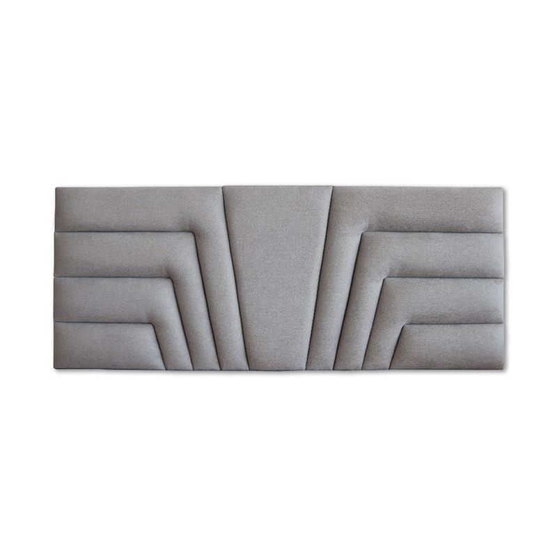 Ventadecolchones - Cabecero de Cama Tapizado en Antimanchas Gris Claro Modelo Avril. Acolchado 8 cm Grosor. Medida 180 x 70 cm para Cama de 160 ó 180 cm