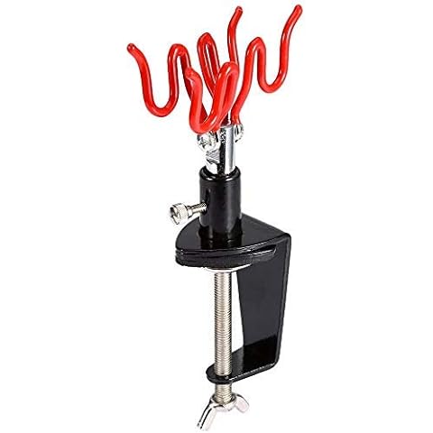 Chiloskit Airbrush Stand Clamp-on Stand Table-Mount Airbrushes Holder Station Paint Spray Gun Holder Kit Tools Cover