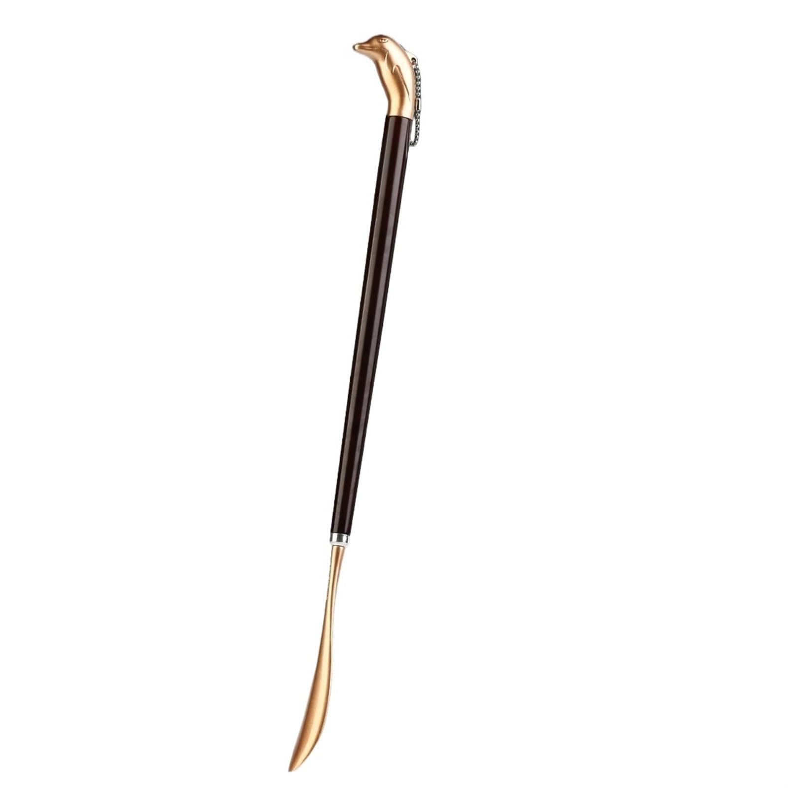 WEKONUMEX Shoe Horns, Shoe Horn Long Handle,Lazy Shoe Helper Spoons,for Men,Women,Pregnancy(Gold)